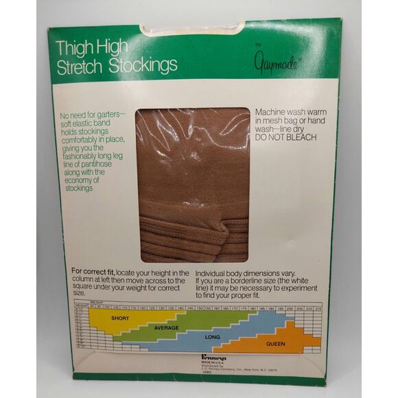 JCPenney Sheer Toes Thigh High Size Short Nude Stretch Stocking - Picture 2 of 2